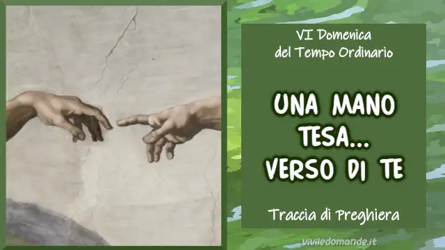una mano tesa verso di te
