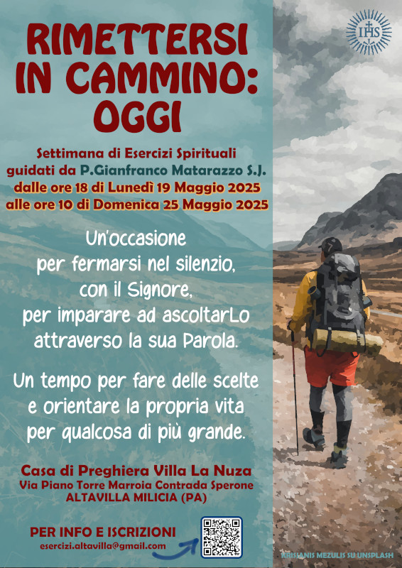 Settimana di Esercizi spirituali dal 19 al 25 Maggio